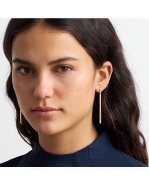 Ralph Lauren Pavé-Plated Linear Drop Earrings - White