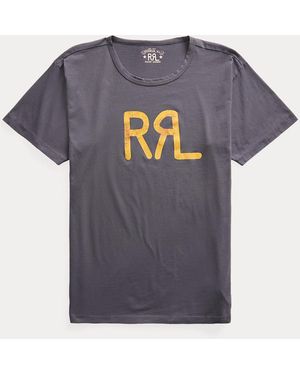 RRL Logo Jersey T-shirt - Blue