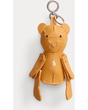Ralph Lauren Polo Bear Leather Bag Charm - Metallic