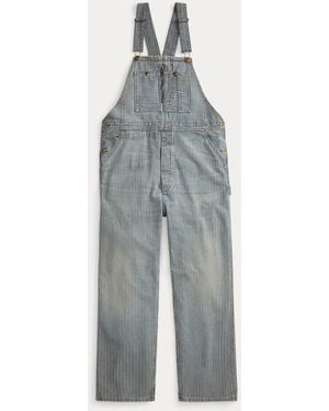 RRL Gestreifter Twill-Overall - Grau
