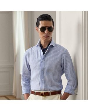 Ralph Lauren Striped Linen Shirt - Blue