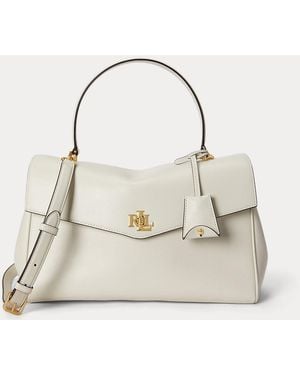 Ralph Lauren Bolso Satchel Farrah Mediano De Napa - Neutro