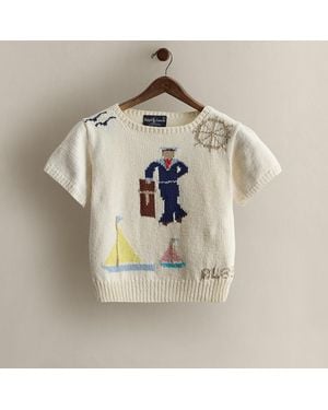 Ralph Lauren 1983 Intarsia-Knit Sweater - Natural