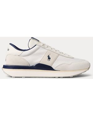 Ralph Lauren Sneaker Train 89 a pannelli in camoscio - Bianco