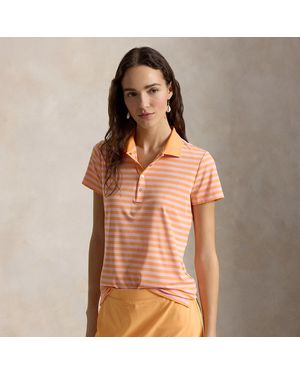 Ralph Lauren Tailored Fit Striped Jersey Polo Shirt - Pink