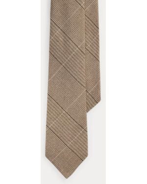 Ralph Lauren Ralph Lauren Plaid Wool-Silk-Cashmere Tie - Natural