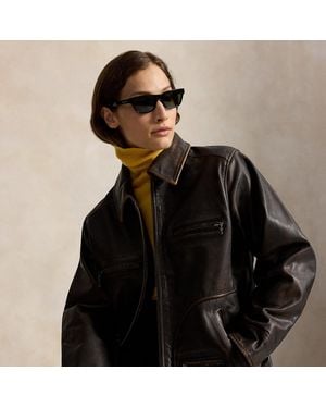 Polo Ralph Lauren Leather Moto Jacket - Black