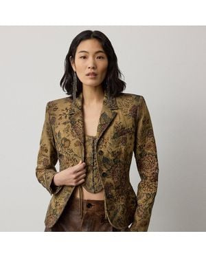Ralph Lauren Chaqueta Maurice De Gobelino Con Flores - Marrón