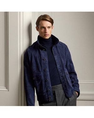 Ralph Lauren Calloway Suede Jacket - Blue