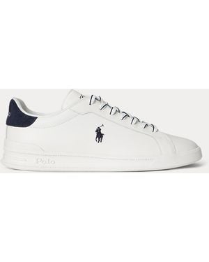 Polo Ralph Lauren Heritage Court Ii Nappa Leather Trainer - White
