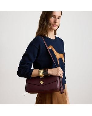 Ralph Lauren Nappa Leather Medium Farrah Shoulder Bag - Blue