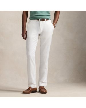 Ralph Lauren Straight Fit Linen-cotton Trouser - White