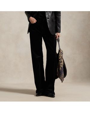 Polo Ralph Lauren Cotton Corduroy Wide-Leg Trouser - Black
