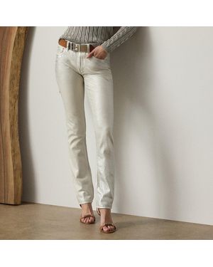 Ralph Lauren Slim-Fit Jeans Barrett Mit Foliendruck - Natur