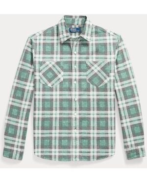 Polo Ralph Lauren Classic Fit Plaid Flannel Workshirt - Blue
