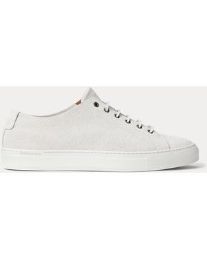 Polo Ralph Lauren Jermain Deconstructed Calf-Suede Trainer - White