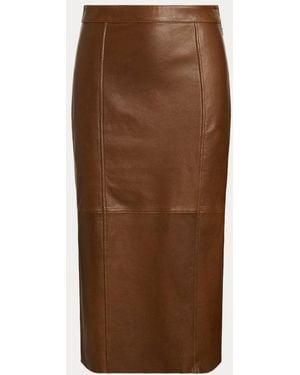 Polo Ralph Lauren Lamsleren Kokerrok - Bruin