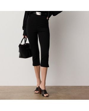 Ralph Lauren Sampson Jersey Cropped Trousers - Black
