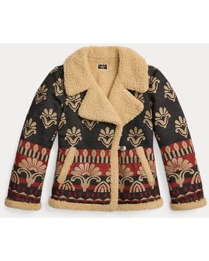 RRL Shearling-lined Jacquard Coat - Multicolour