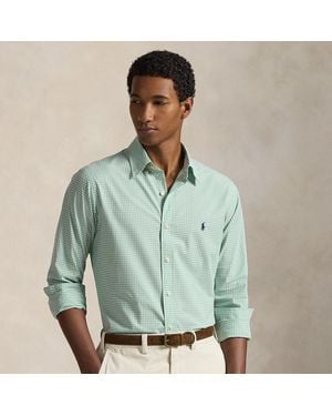 Ralph Lauren Classic Fit Gingham Stretch Poplin Shirt - Green