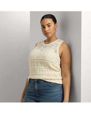 Ralph Lauren Ralph Lauren Pointelle-knit Sleeveless Jumper - Natural