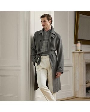 Ralph Lauren Handgeschneiderter Pfauenaugen-Balmacaan - Grau