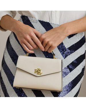Ralph Lauren Leather Small Farrah Satchel - Blue