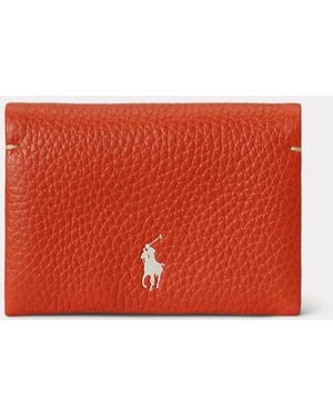 Ralph Lauren Polo Play Leather Snap Card Case - Red