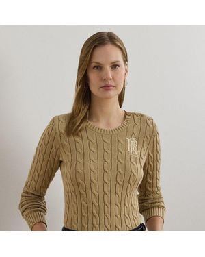 Ralph Lauren Maglia in cotone a trecce con bottoni - Verde