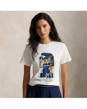 Ralph Lauren Us Open Polo Bear Cotton Jersey Tee - White