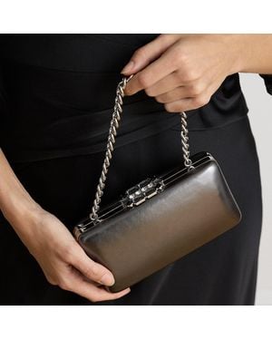 Ralph Lauren Small Franki Metallic Nappa Clutch - Black