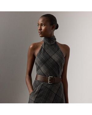 Ralph Lauren Chilton Plaid Wool Top - Gray