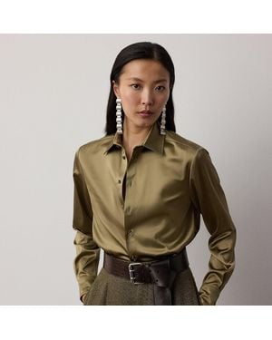 Ralph Lauren Relaxed-Fit Hemd Adrien Aus Satin - Grün