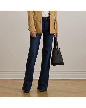 Ralph Lauren Jeans De Tiro Alto Acampanados - Azul
