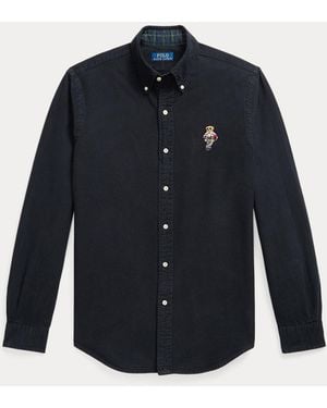 Polo Ralph Lauren Custom Fit Polo Bear Oxford Shirt - Blue