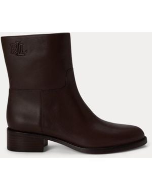 Ralph Lauren Kyle Calfskin Bootie - Brown
