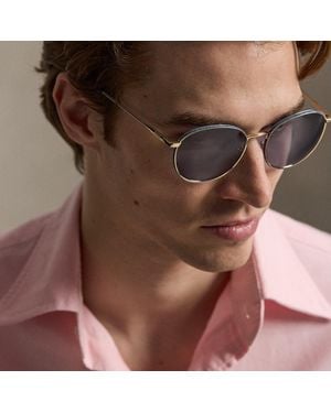 Polo Ralph Lauren Ralph Lauren Denim-Effect Round Metal Sunglasses - Brown