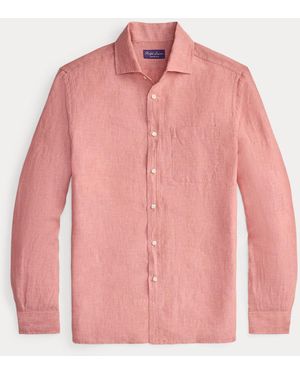 Ralph Lauren Linnen Chambray Overhemd - Roze