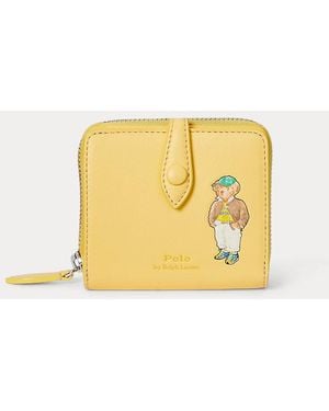 Polo Ralph Lauren Polo Bear Leather Compact Wallet - Yellow
