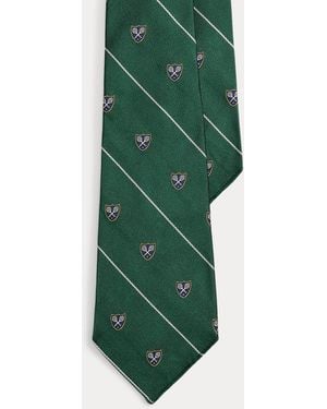Polo Ralph Lauren Vintage-Inspired Striped Silk Club Tie - Green