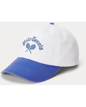 Ralph Lauren Us Open Polo Tennis Chino Ball Cap - White