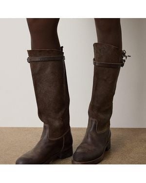 Ralph Lauren Ward Vachetta Leather Engineer Boot - Brown