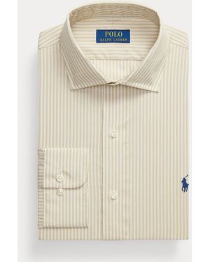 Polo Ralph Lauren Regent Custom Fit Gestreept Poplin Shirt - Naturel