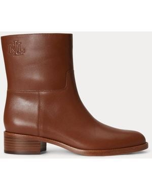Ralph Lauren Kyle Calfskin Bootie - Brown