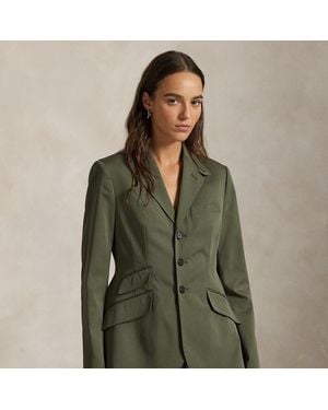 Polo Ralph Lauren Giacca da equitazione monopetto in raso - Verde