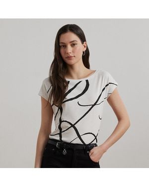 Ralph Lauren Top Aus Baumwollmischung Mit Logo - Weiß