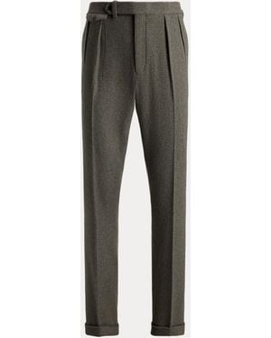 Ralph Lauren Gregory Hand-Tailored Tick-Weave Trouser - Grey