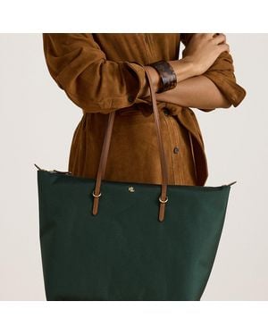 Ralph Lauren Large Nylon Keaton Tote Bag - Green