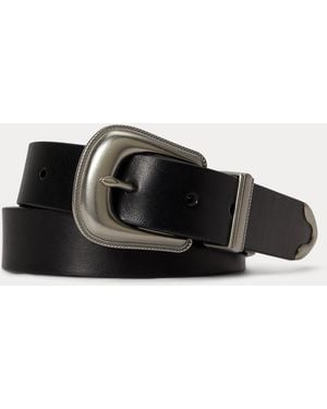 Polo Ralph Lauren Leather Western Belt - Black
