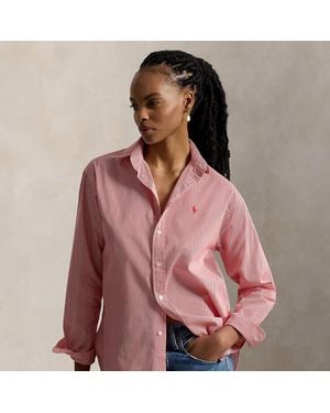Polo Ralph Lauren Relaxed Fit Striped Cotton Shirt - Pink